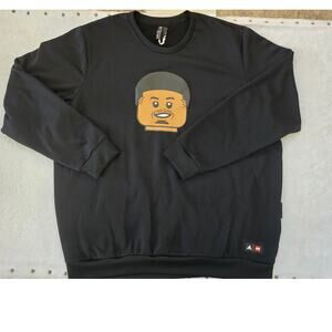 Adidas LEGO Damian Lillard Mens Crewneck Sweatshirt Black Size 2XL